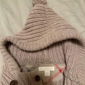 Burberry kids Taupe Hooded Cardigan